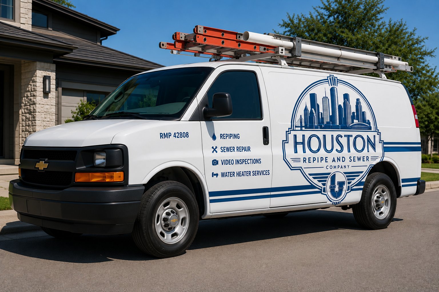 Houston Re-Pipe & Sewer Co. service van